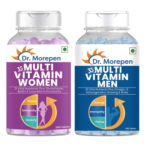 Dr. Morepen Multivitamin Men Tablets and Multivitamin Women Tablets Combo